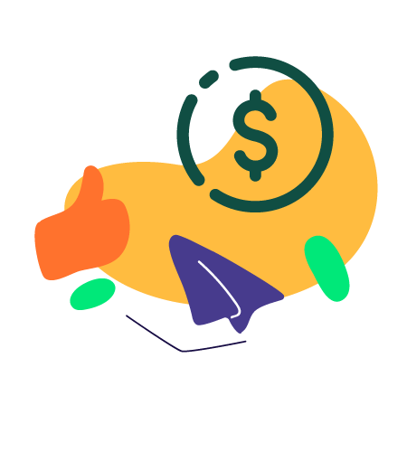 Funding icon with colour background