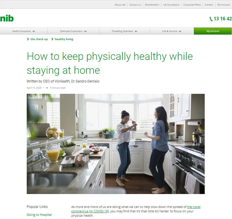 How to keep physically healthy while staying at home