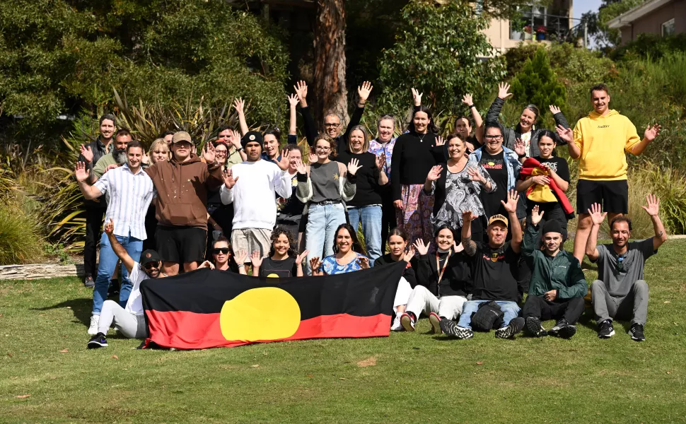 Strong Young Mob Committee and VicHealth at the Immersion on Country in February 2023